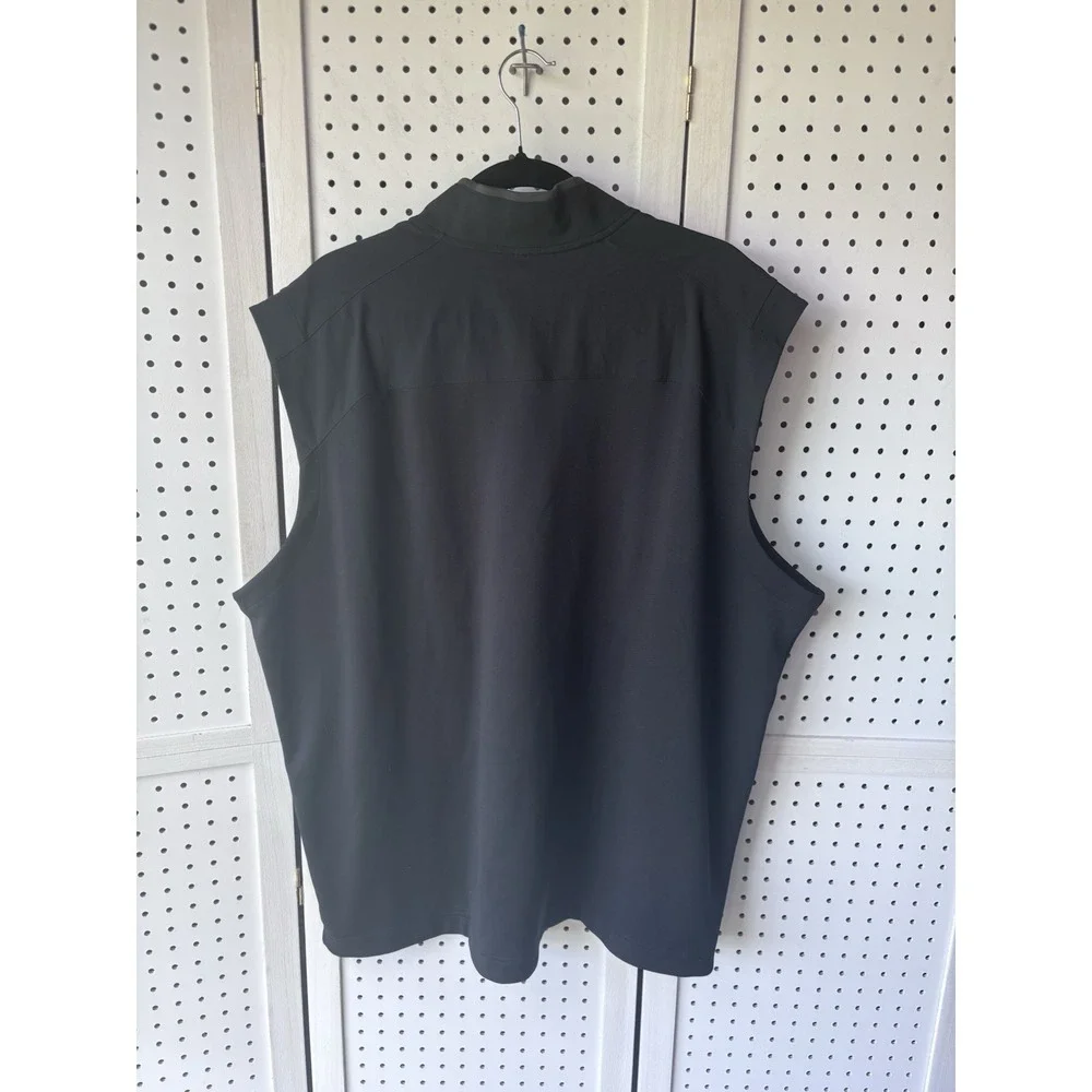 Nike Golf Tour Performance Vest Mens XXL Black Dri-Fit 1/4 Zip Pullover Stretch